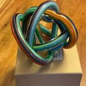 Hand blown Endless knot - It is a symbol of eternal love. and friendship